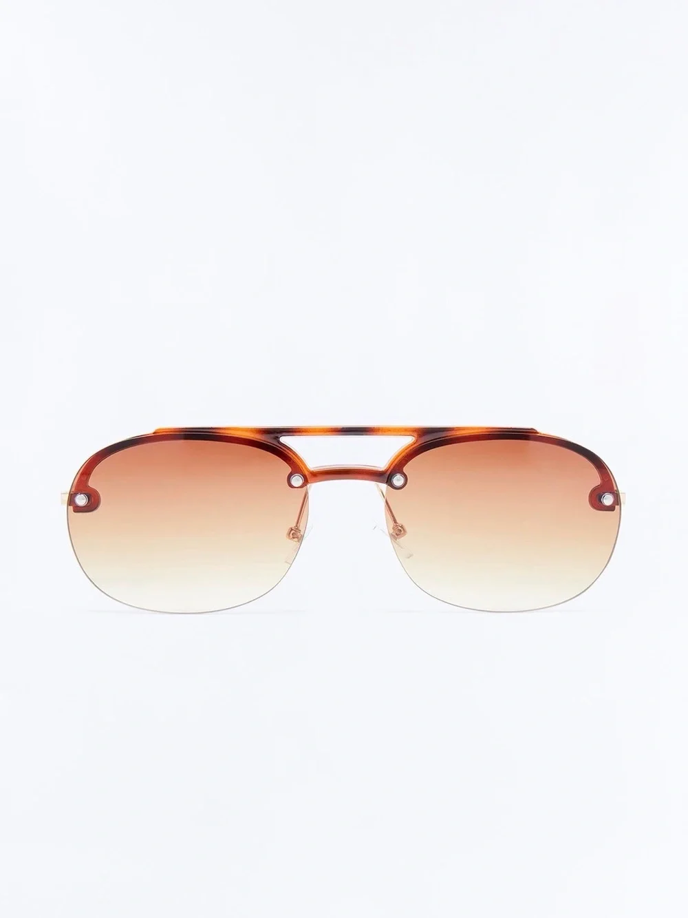 Fashion Nova Brown Gradient Aviator Sunglasses